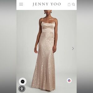 Jenny Yoo Maxine Dress in Prosecco Size 8, Never Worn